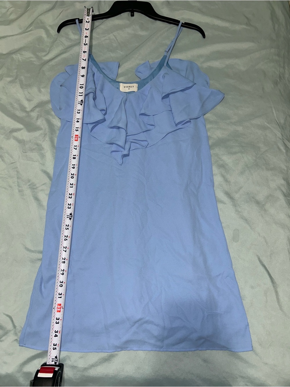 Everly Light Blue Ruffle Cami - Picture 4 of 8